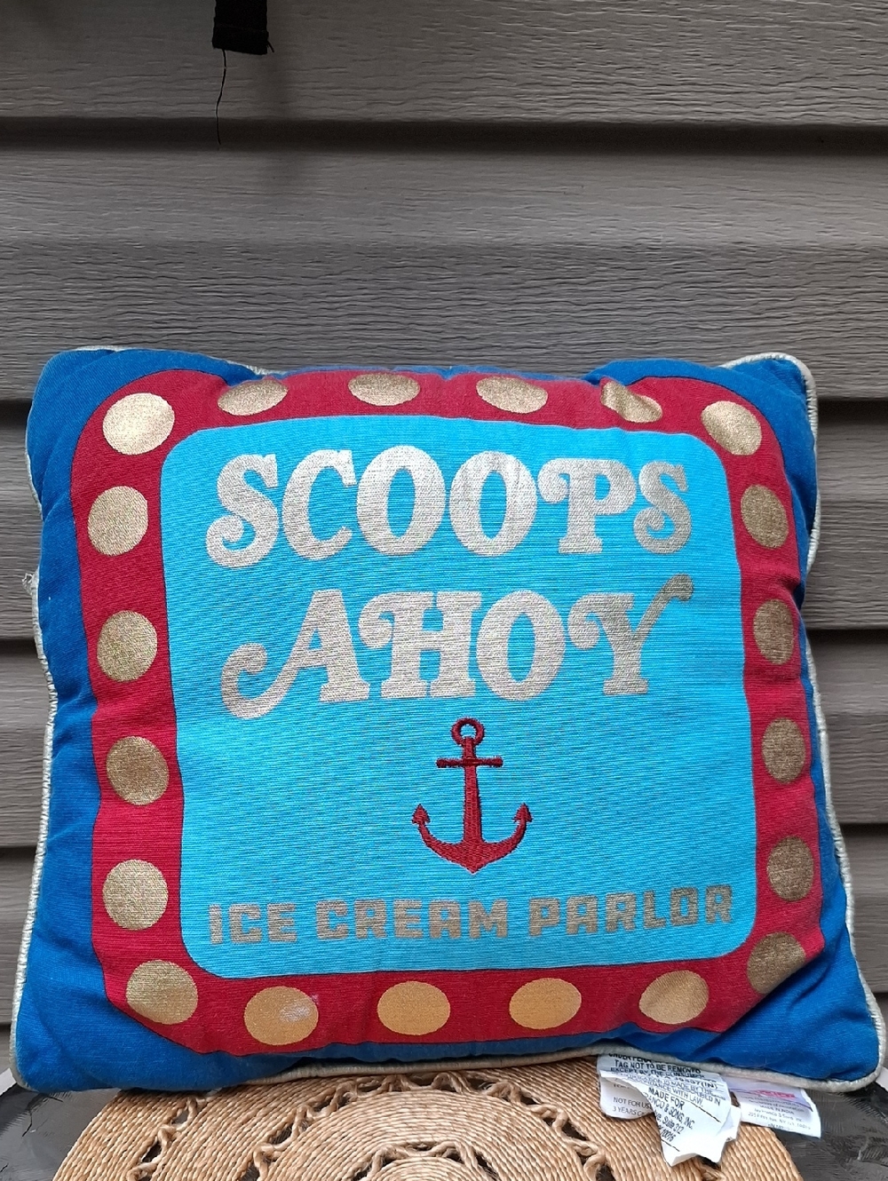 Stranger Things "Scoops Ahoy Ice Crean Parlor" Decorative Pillow